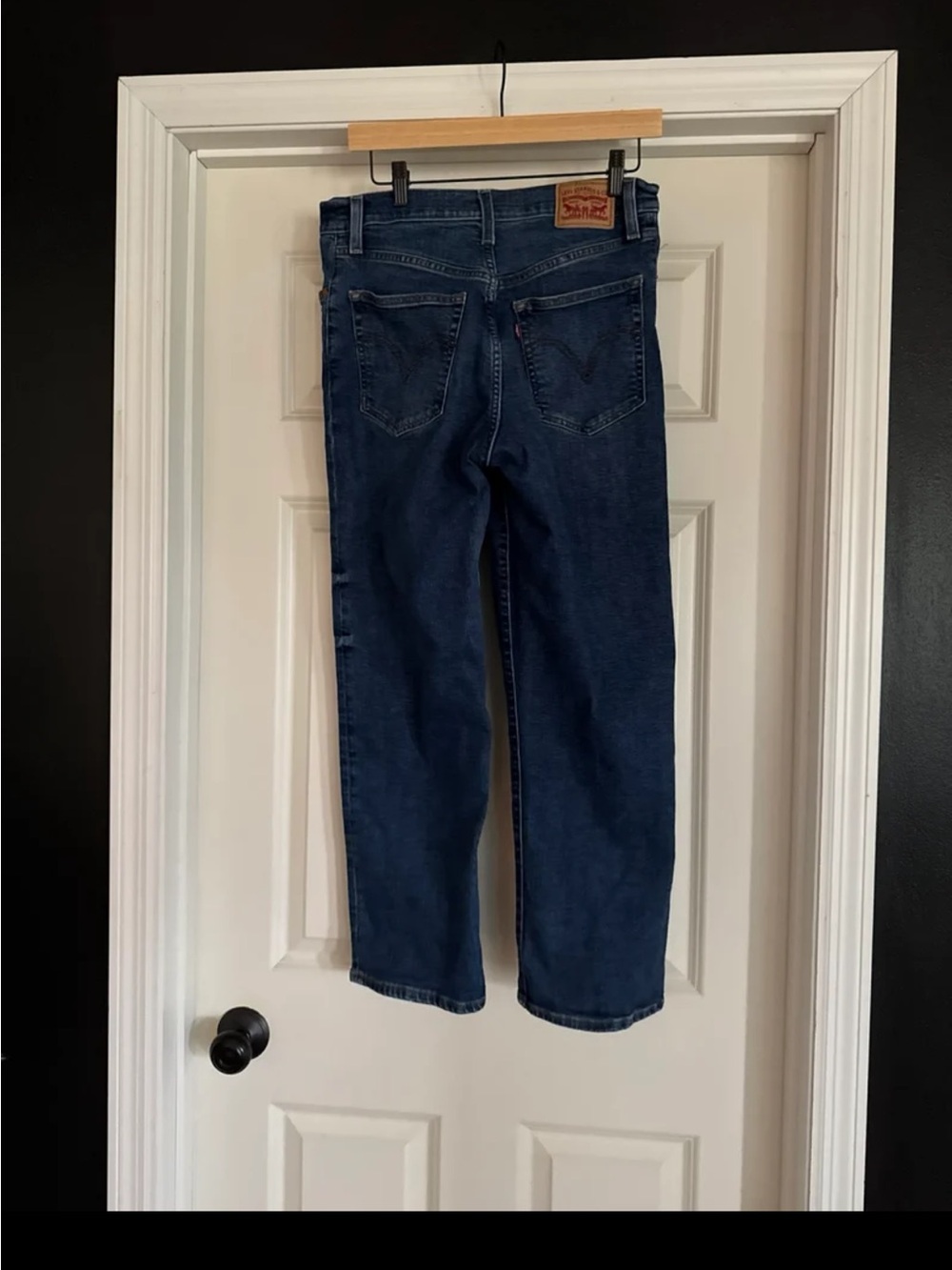 Levi’s Ribcage Straight Ankle Women's Jeans in Dial Up Dark Indigo Worn In Sz 29 - Picture 9 of 12
